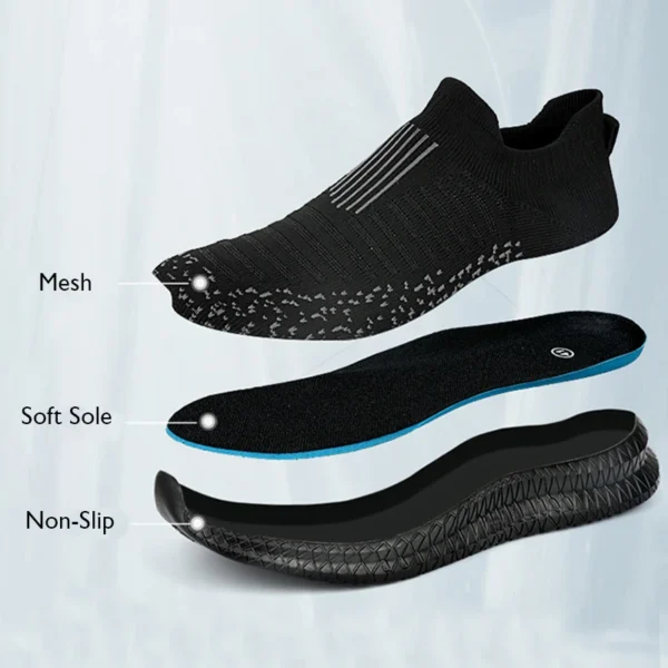 Breathable Men Casual Shoes Lightweight Outdoor Male Walking Shoes Anti-slip Men's Sneakers Slip on Flats Vulcanized Shoes 2023 - Image 2