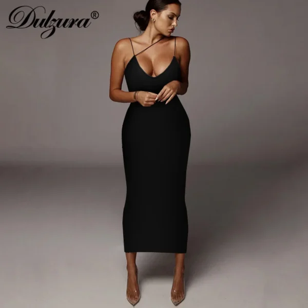 Dulzura Women Party Club Evening Streetwear Leopard Bodycon Midi Dress 2024 Summer Clothes Wholesale Items For Business - Image 5