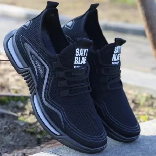 Leisure running shoes new summer Men's trendy breathable sneakers soft sole mesh shoes resistant versatile men sports shoes - Image 2